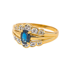 Bague Or jaune Saphir