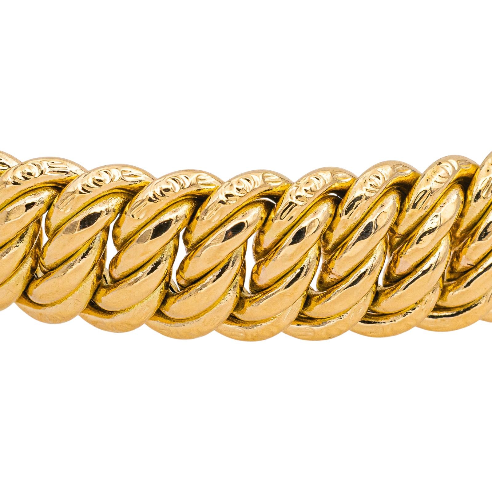 Bracelet Maille américaine Or jaune