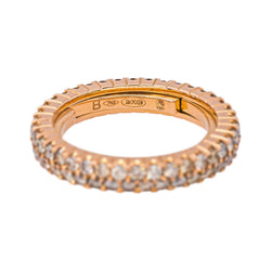 Bague Alliance américaine Or Rose Diamant