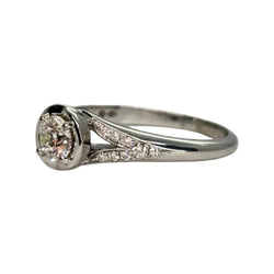 Bague Solitaire BULGARI "Incontro D'Amore" en platine et diamants