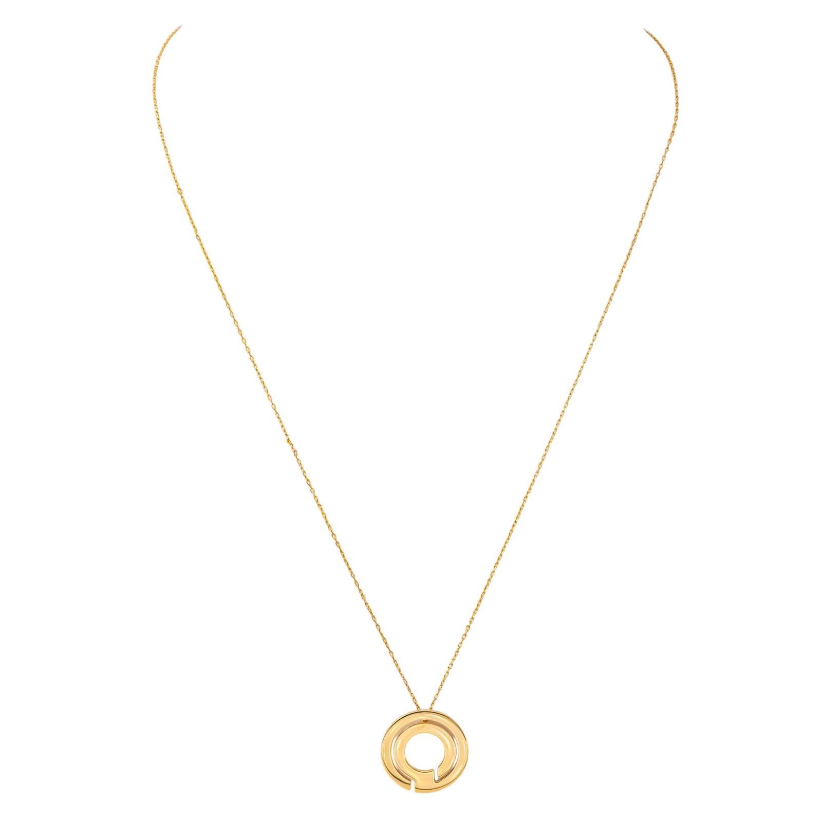 Dinh Van Collier Pendentif Seventies Or jaune