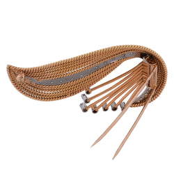 Broce Clip en or jaune et diamants
