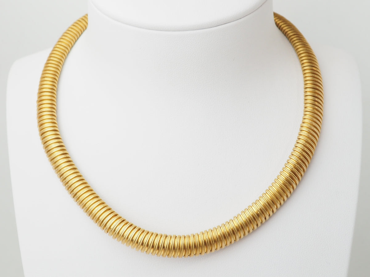 Collier Tubogas en or jaune
