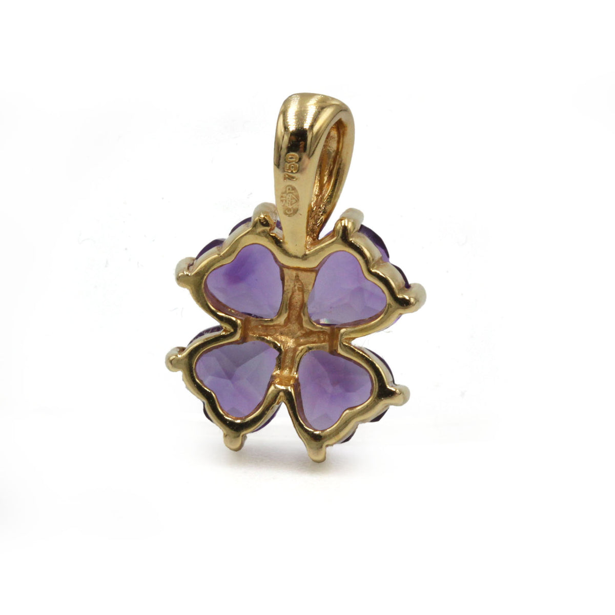 Pendentif en or jaune et améthystes