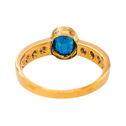 Bague Or jaune Saphir
