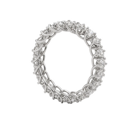 Bague Alliance en or blanc et diamants