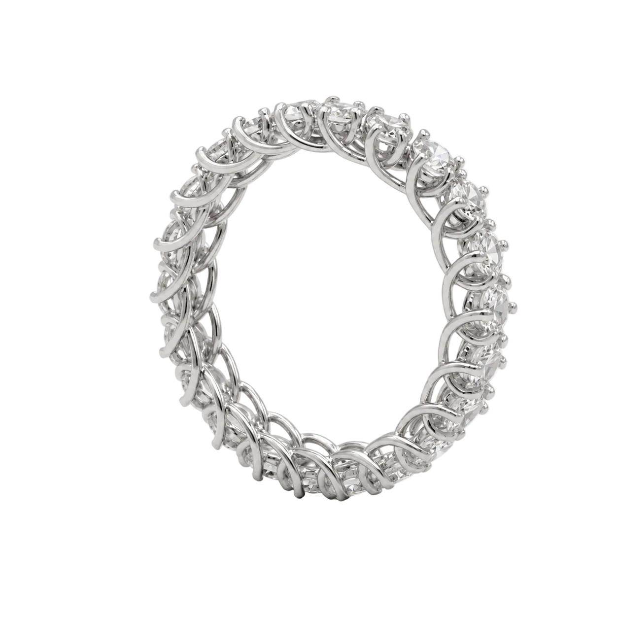 Bague Alliance en or blanc et diamants