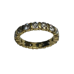 Bague Alliance en or jaune et diamants