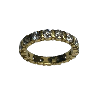 Bague Alliance en or jaune et diamants