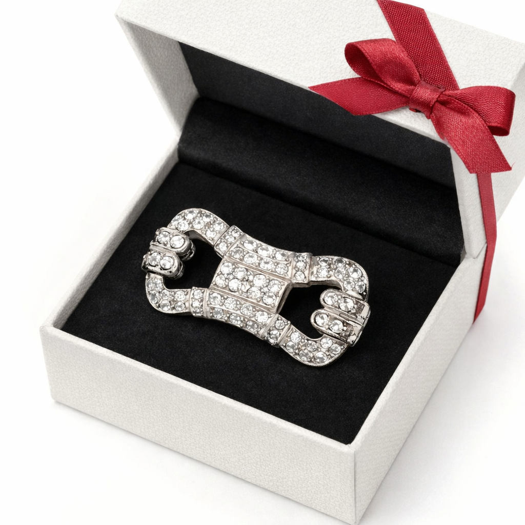 Broche Épingle en or blanc et diamants