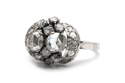 Bague en or blanc et diamants