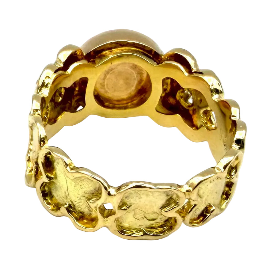 Bague VAN CLEEF & ARPELS. en or jaune, onyx et diamants