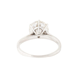 Bague Solitaire en or blanc, platine et diamant
