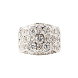 Bague Bandeau en or blanc et diamants