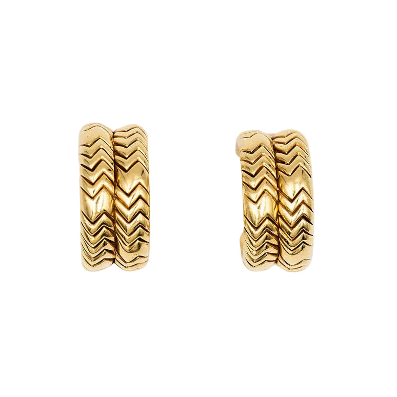 Boucles d'oreilles BULGARI Créoles en or jaune