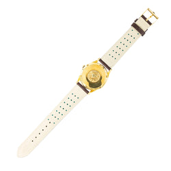 Montre OMEGA "Constellation" en or jaune et cuir