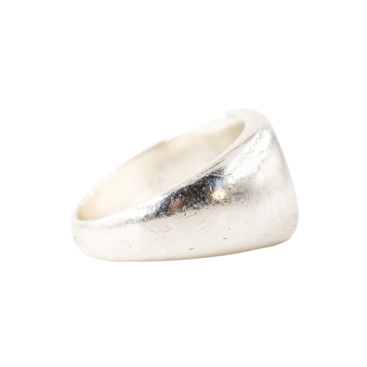 Bague Chevalière HERMÈS "Clou de selle" en argent et or jaune