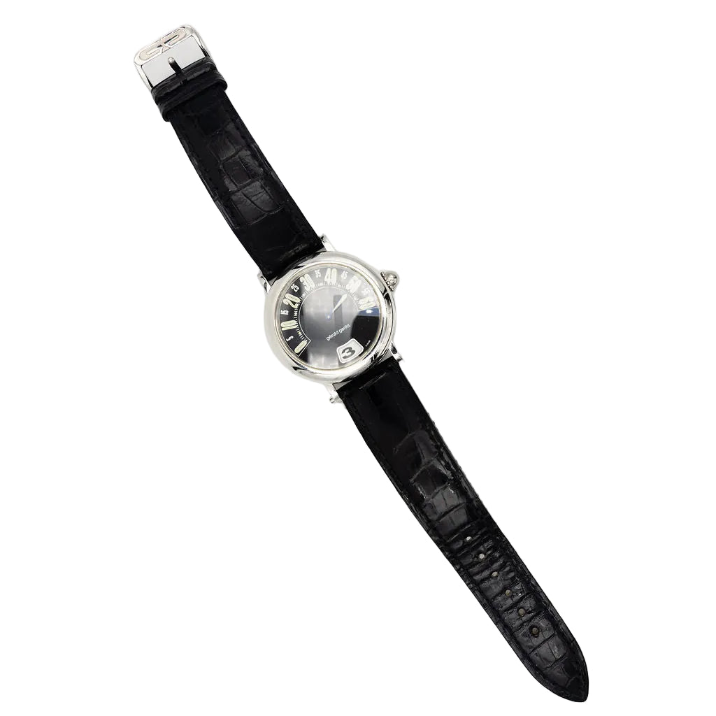 Montre GÉRALD GENTA Rétro Classic en acier et cuir