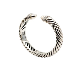 Bracelet Jonc DAVID YURMAN "Narrow Waverly" en argent et diamants