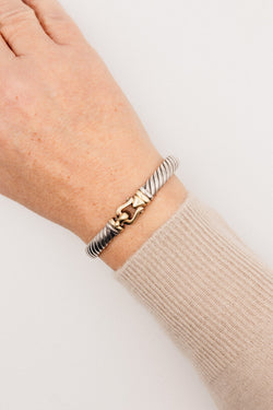 Bracelet Jonc DAVID YURMAN in yellow gold and silver