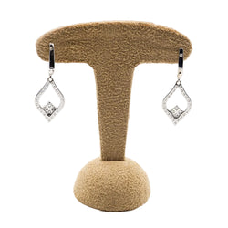 Boucles d'oreilles Pendantes en or blanc et diamants