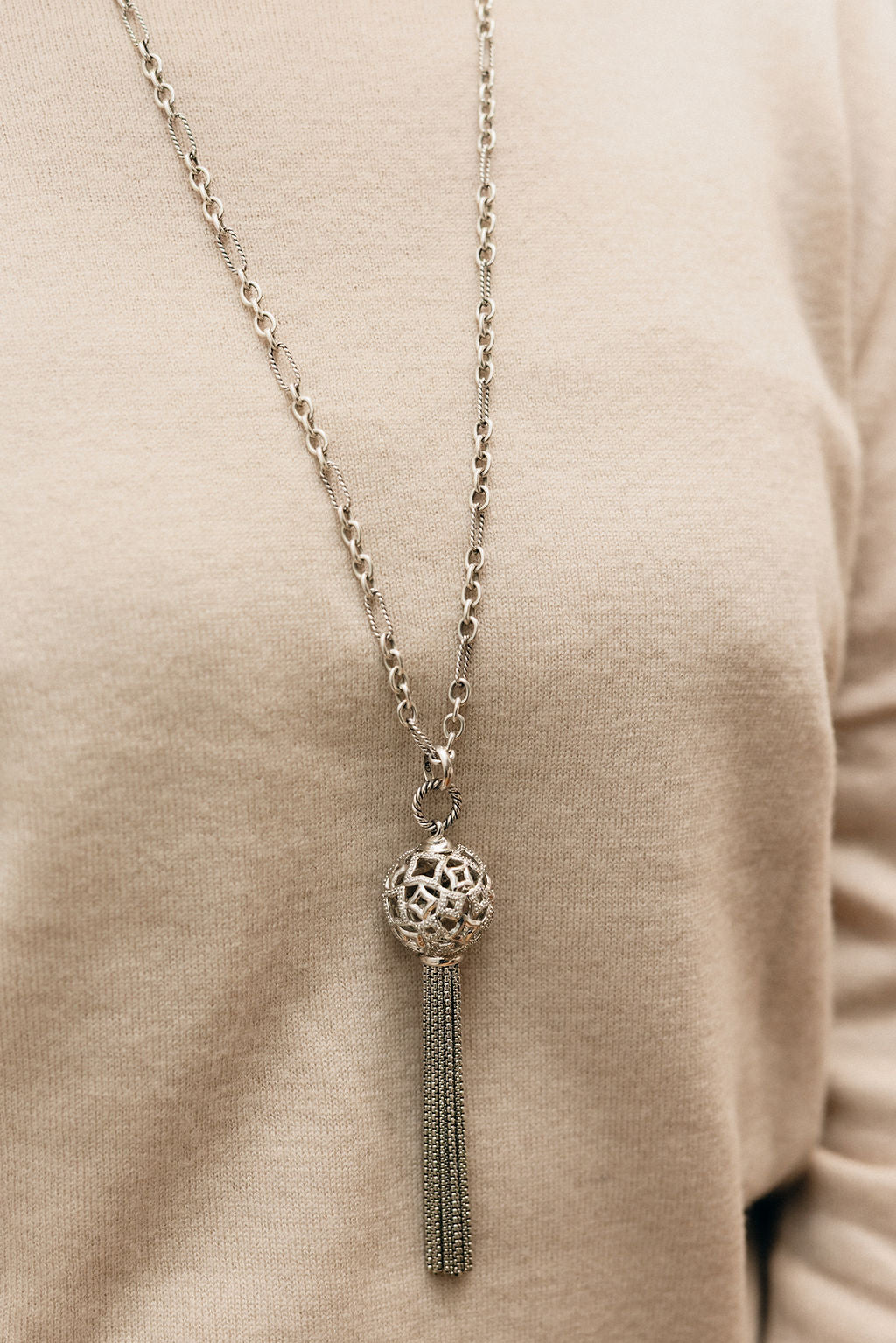Collier Sautoir DAVID YURMAN en argent et diamants