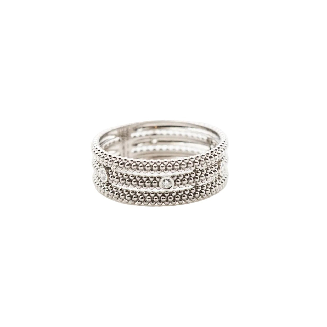 Bague Bandeau MAUBOUSSIN "Le Premier Jour" en or blanc et diamants