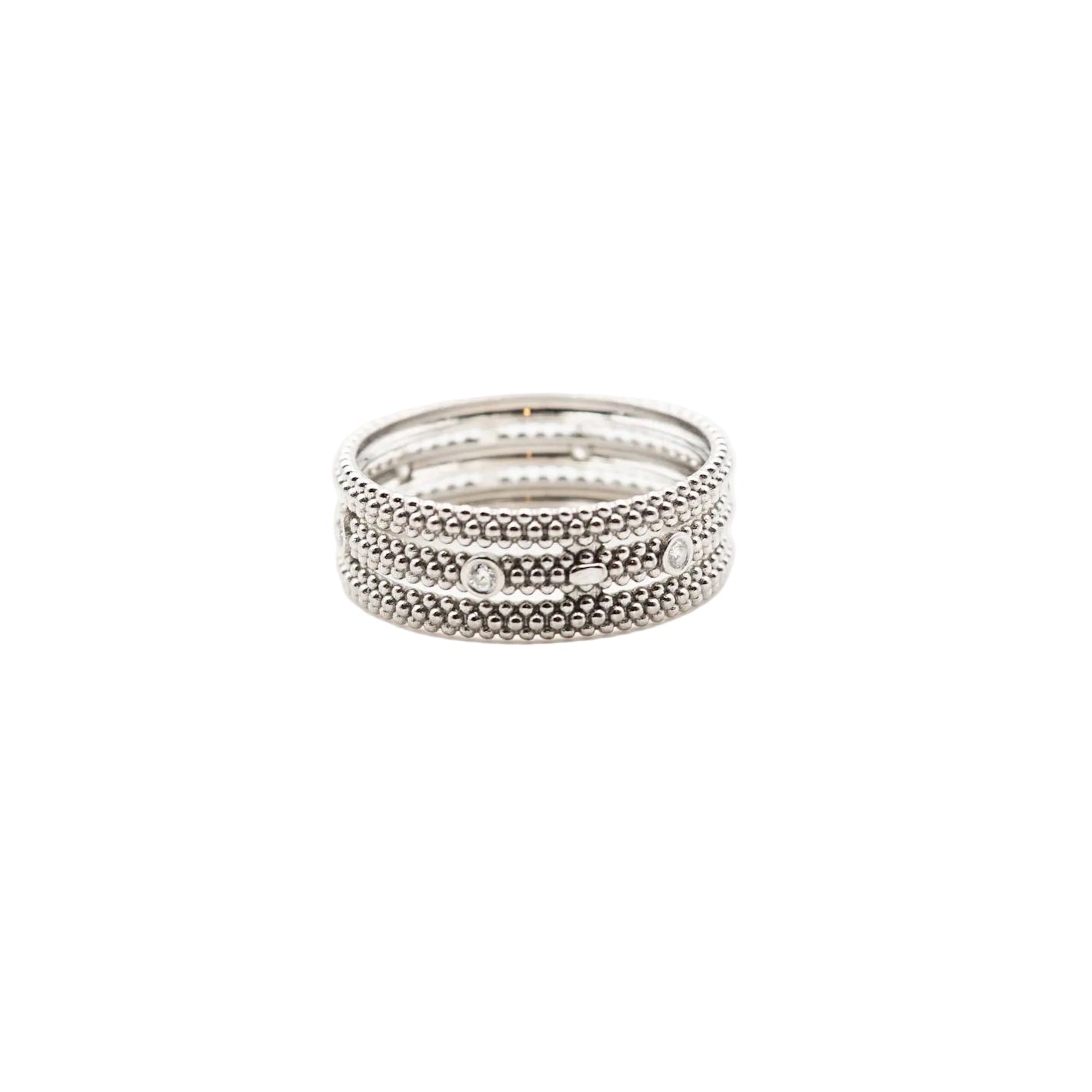 Bague Bandeau MAUBOUSSIN "Le Premier Jour" en or blanc et diamants