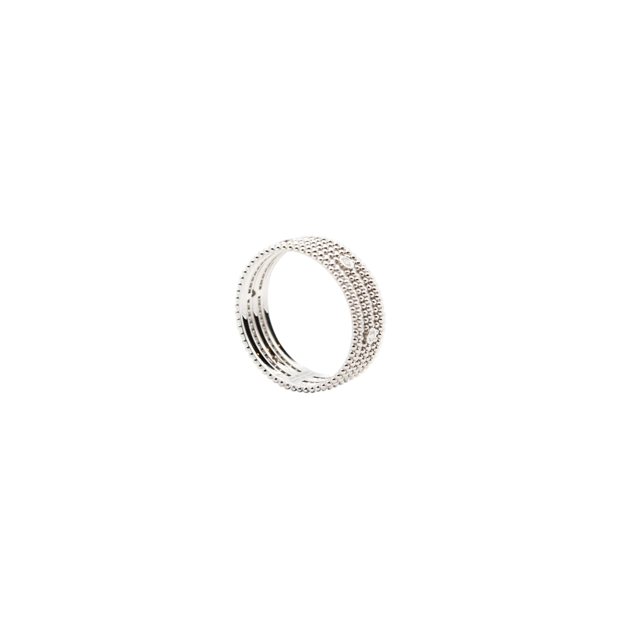 Bague Bandeau MAUBOUSSIN "Le Premier Jour" en or blanc et diamants