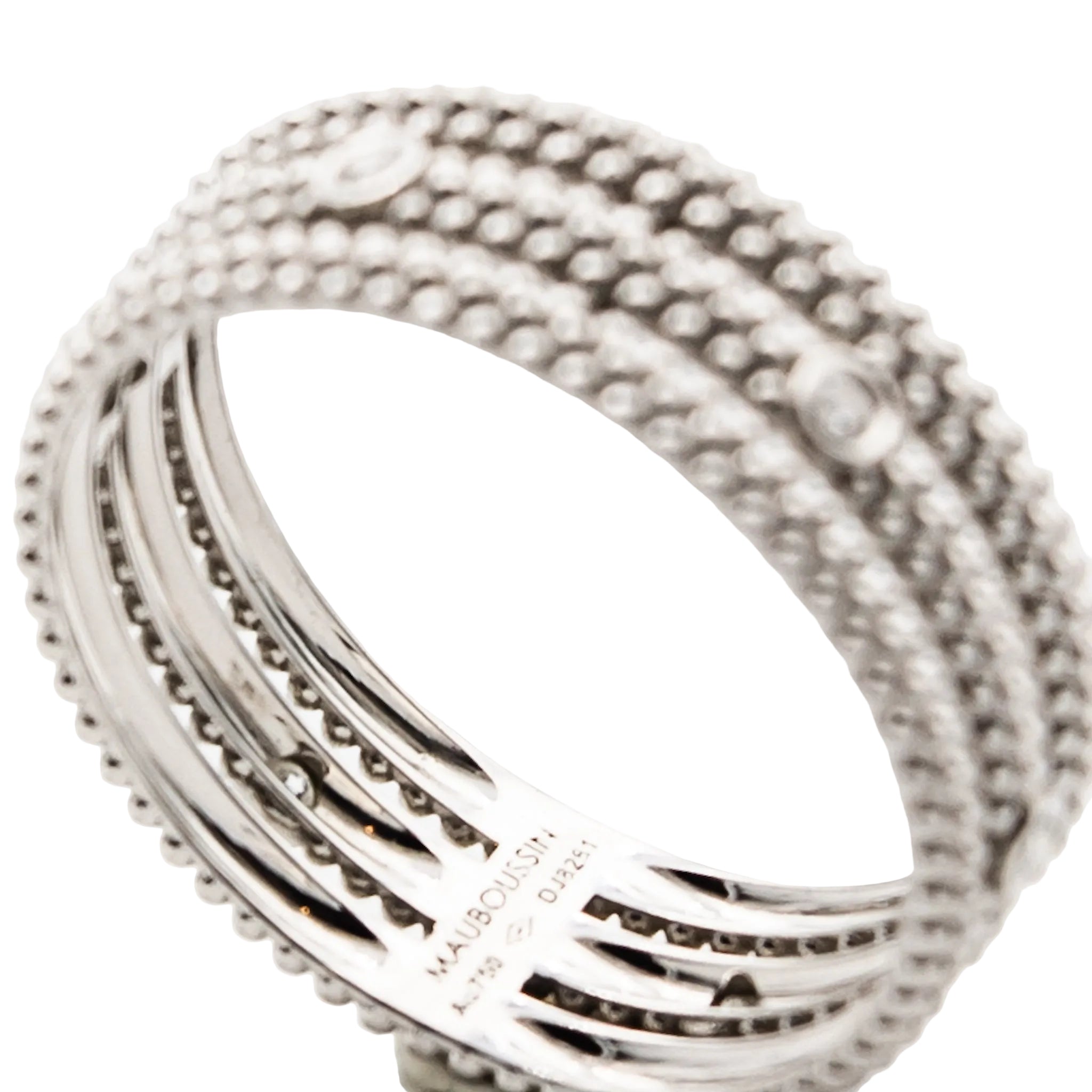 Bague Bandeau MAUBOUSSIN "Le Premier Jour" en or blanc et diamants