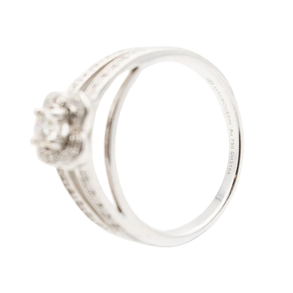 Bague MAUBOUSSIN "Chance of Love n°2" en or blanc et diamants