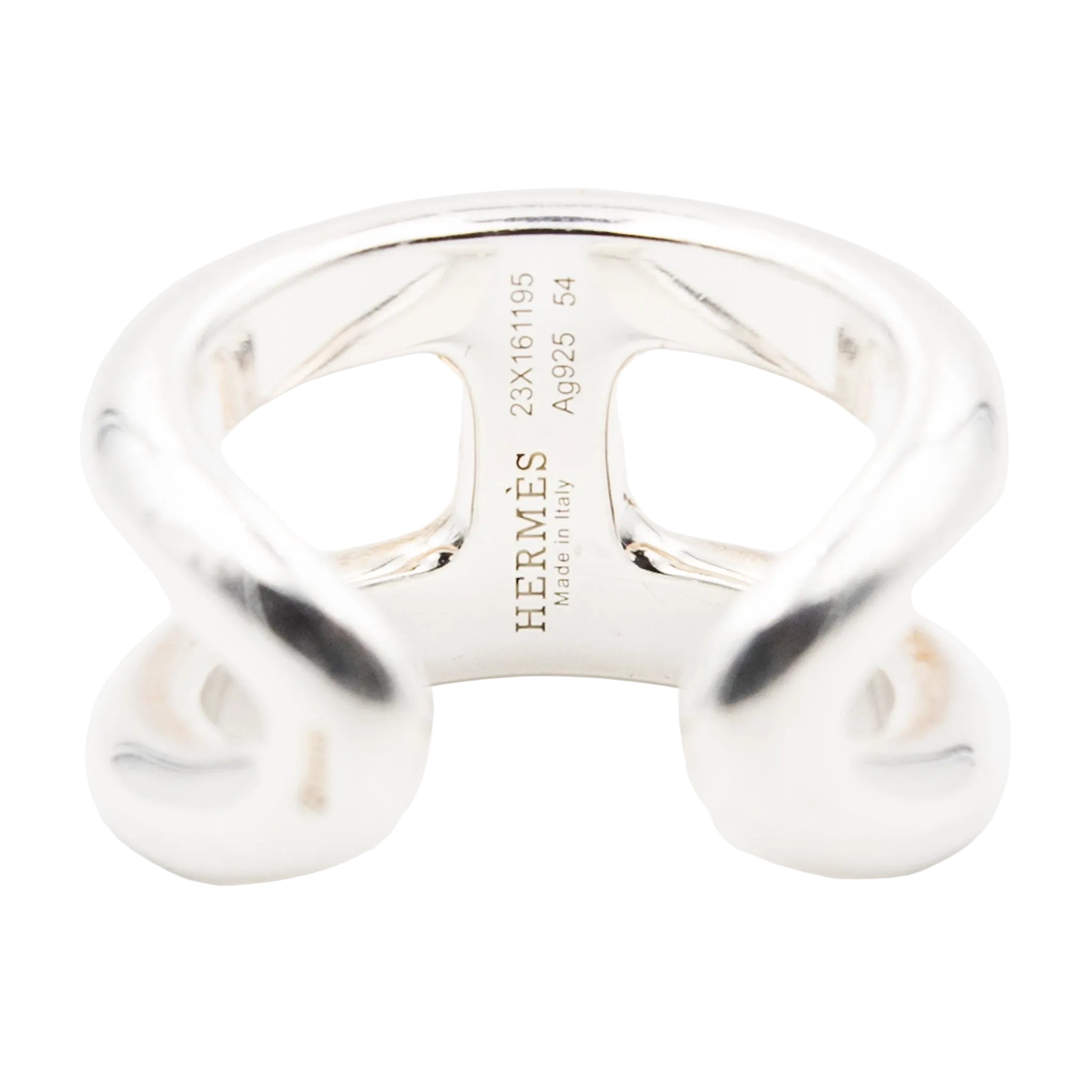 Bague Bandeau HERMÈS "Osmose" en argent