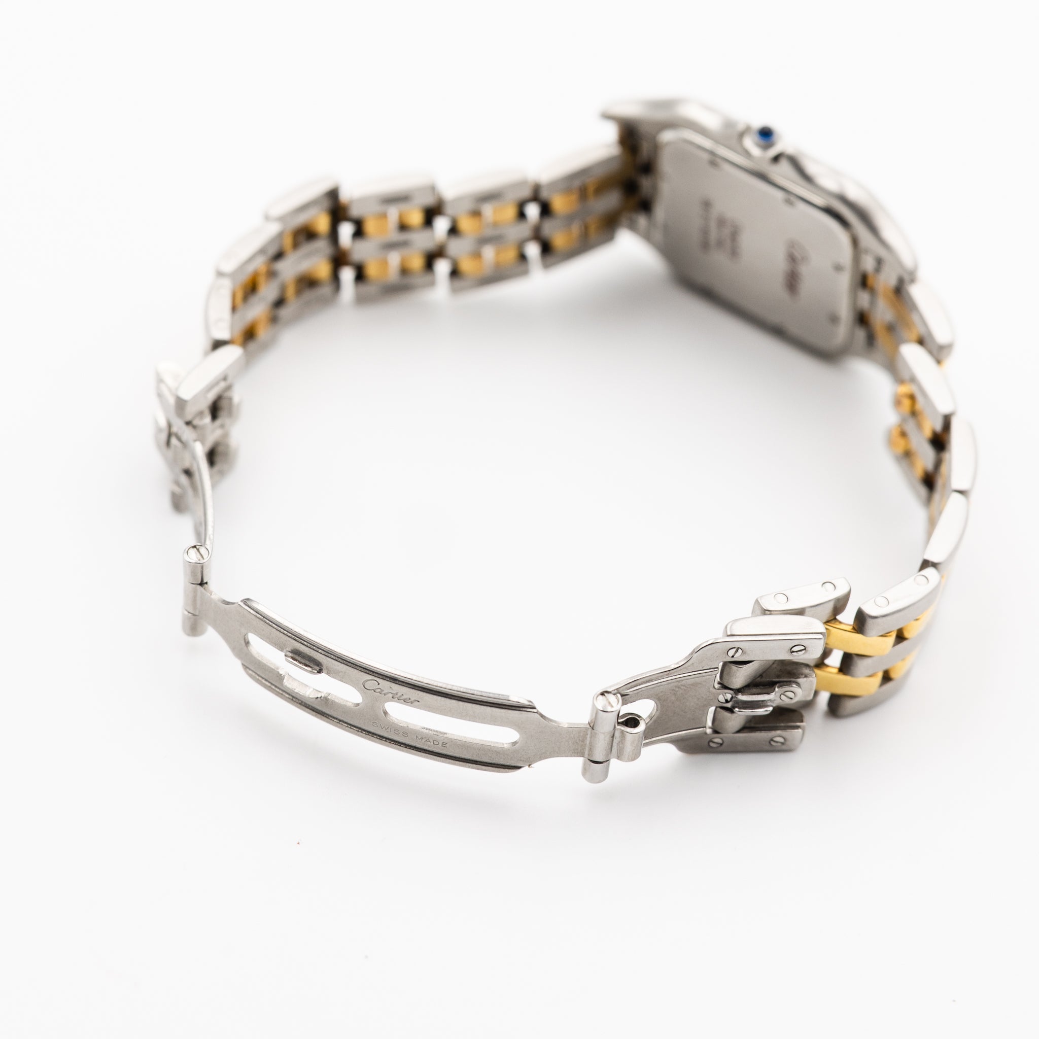 Montre CARTIER Panthère grand modèle en or jaune et acier