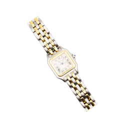 Montre CARTIER Panthère grand modèle en or jaune et acier