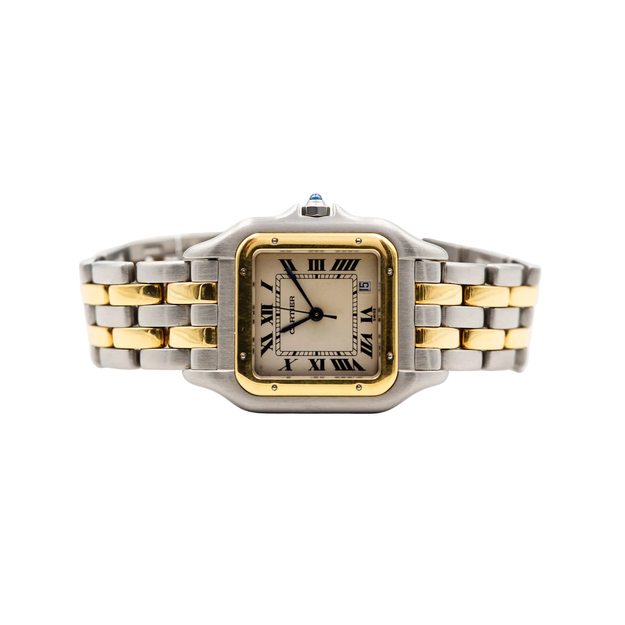 Watch CARTIER Panther large model in yellow gold and steel