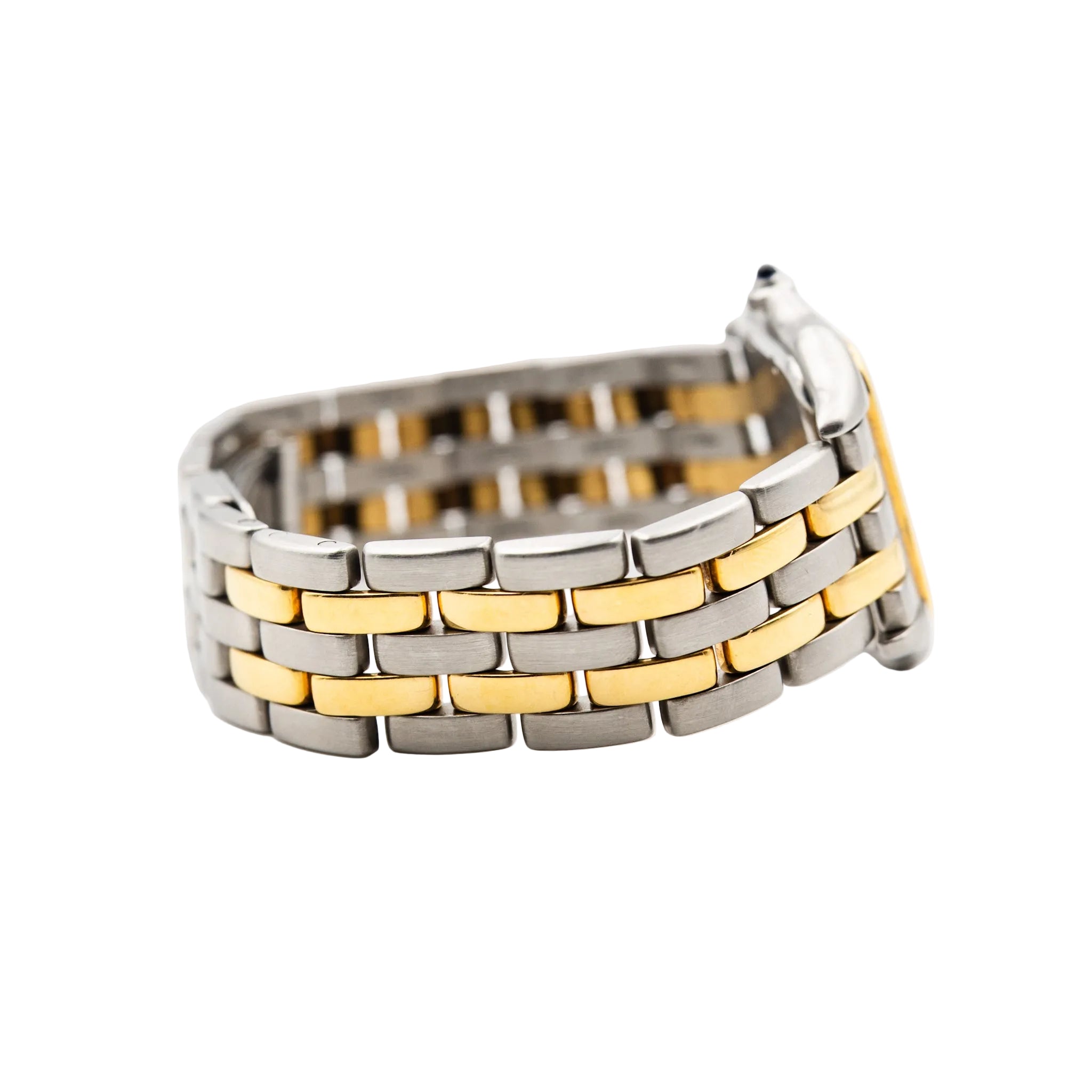 Montre CARTIER Panthère grand modèle en or jaune et acier