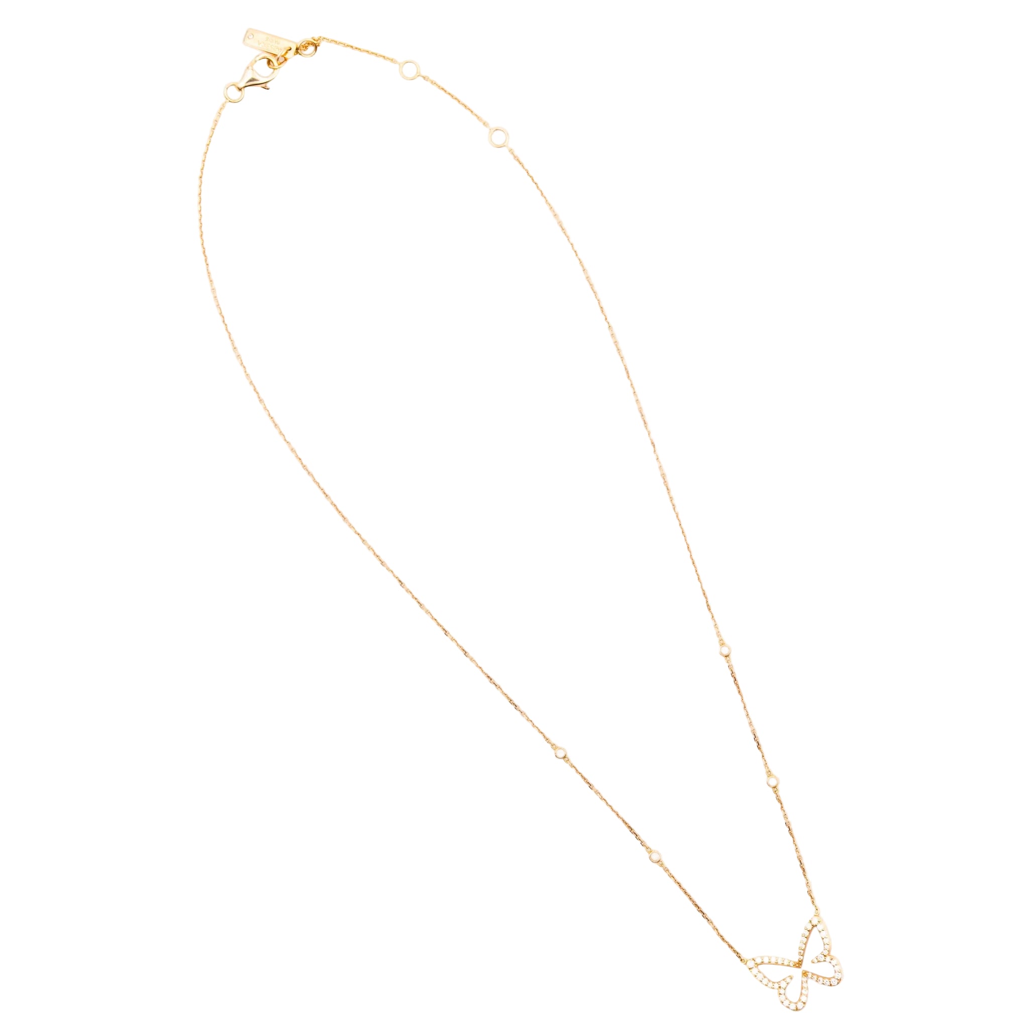 Necklace MESSIKA "Butterfly" in rose gold and diamonds