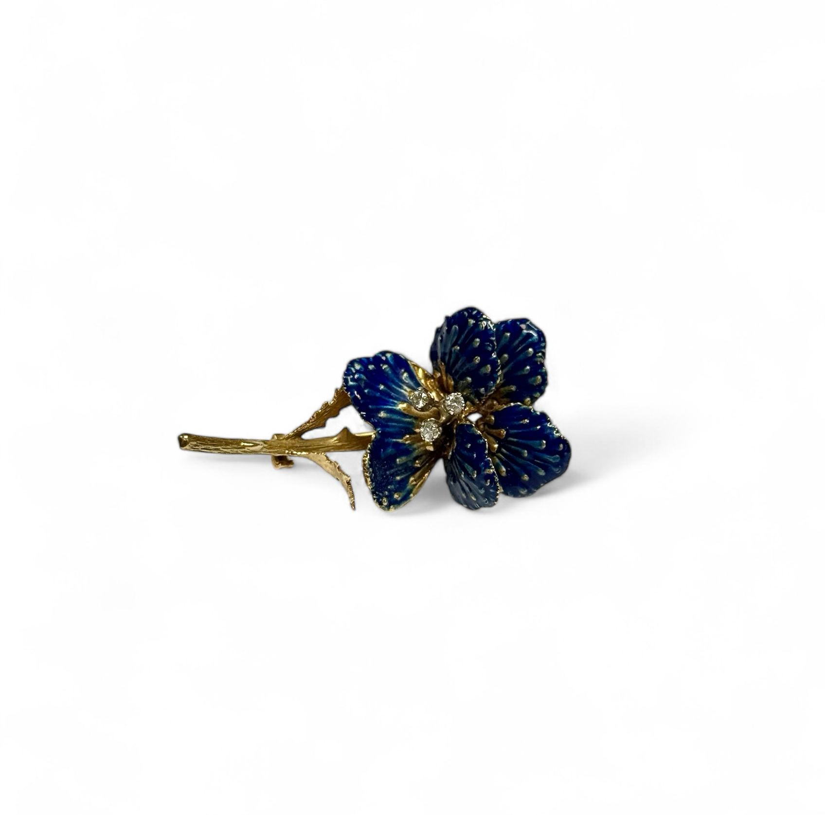 Broche « fleur bleue » Édouard Richards