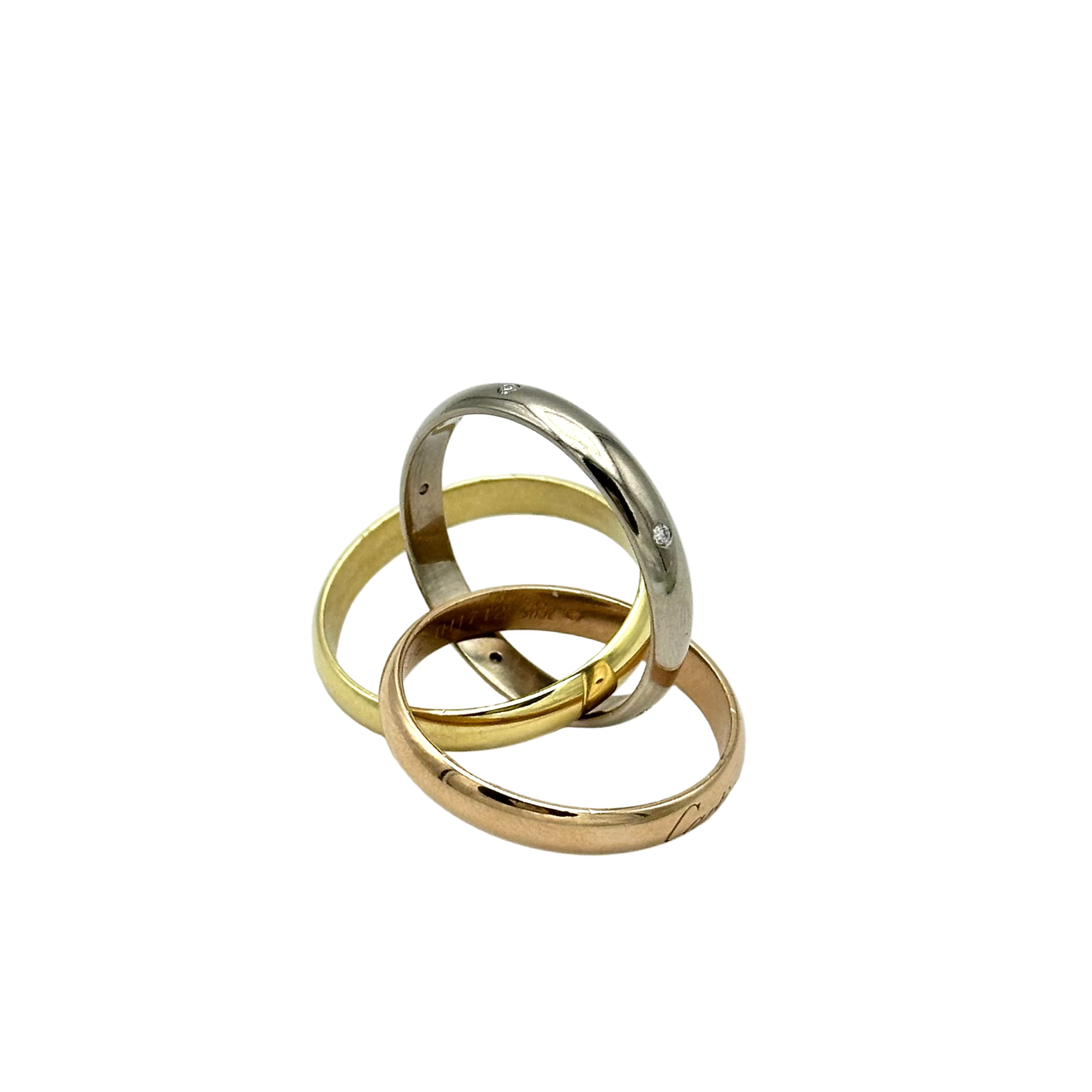 Bague CARTIER Trinity Stars en or jaune, or blanc, or rose et diamants