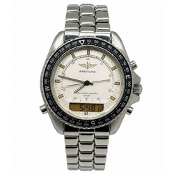 Montre BREITLING "Navitimer Pluton" en acier et quartz
