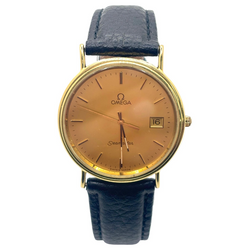 Montre OMEGA "Seamaster" en or jaune et cuir