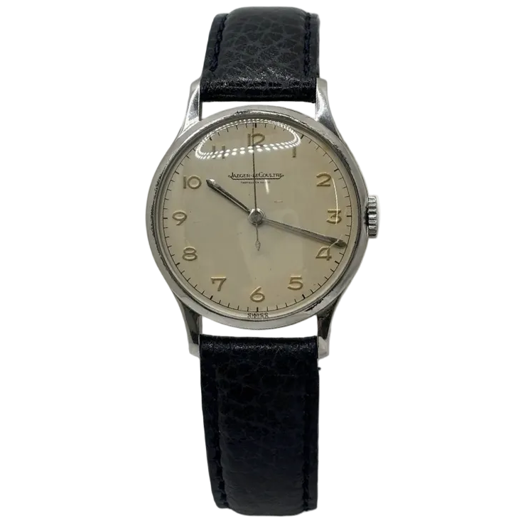 Montre JAEGER-LECOULTRE en acier et cuir