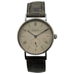 Montre NOMOS en acier et cuir