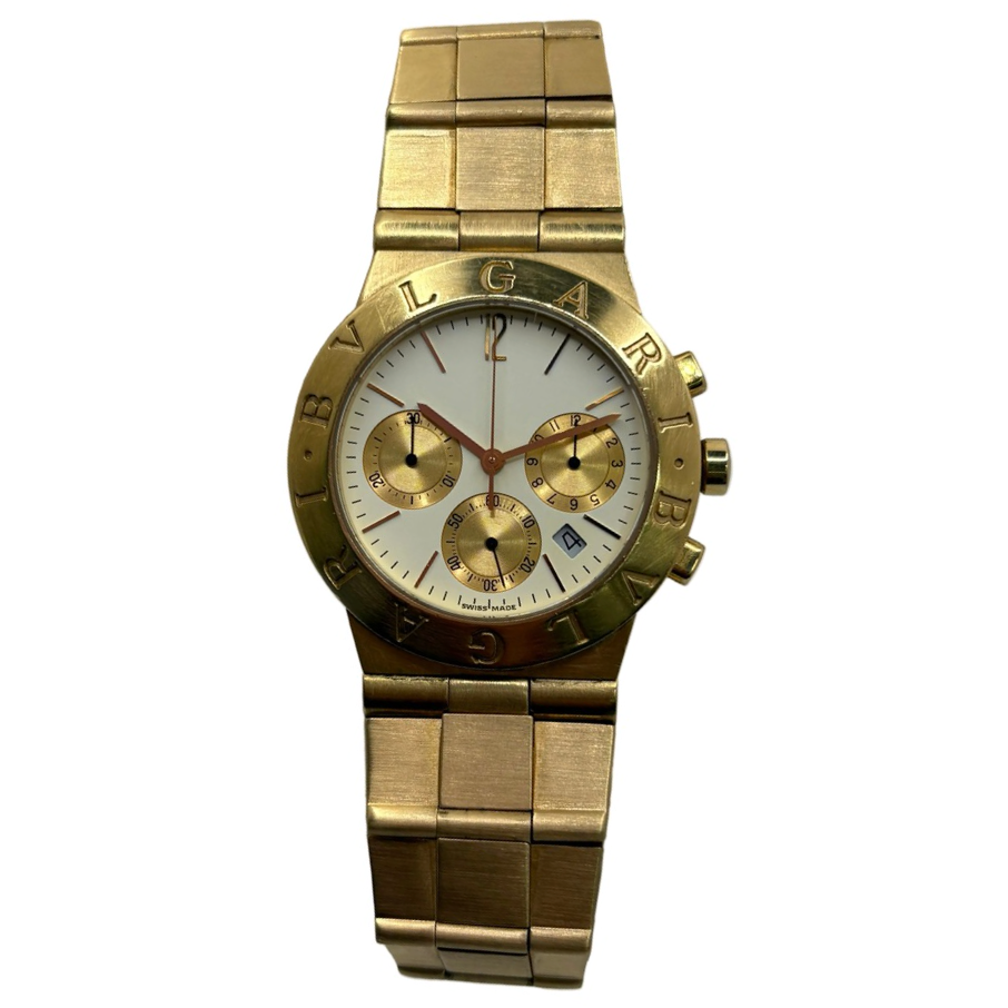 Montre BULGARI "Diagono" en or jaune