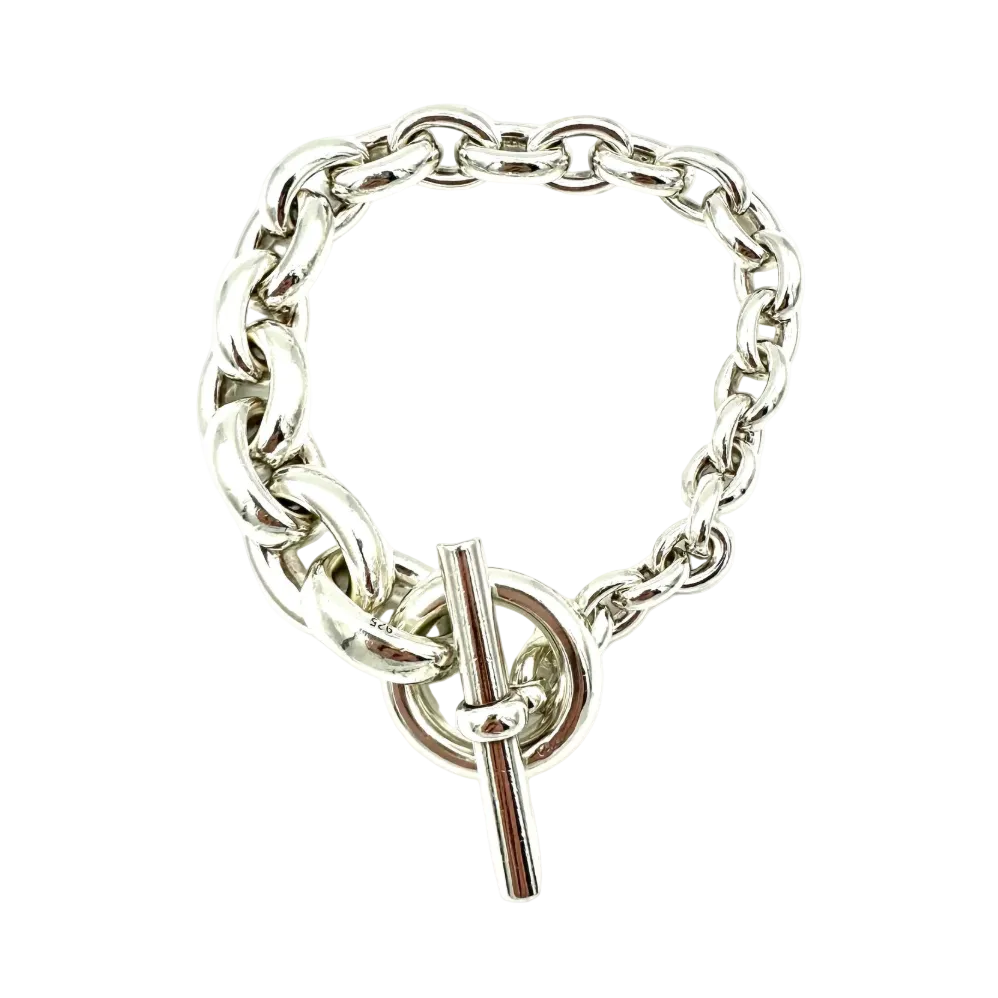 Bracelet Maille HERMÈS "Crescendo" en argent