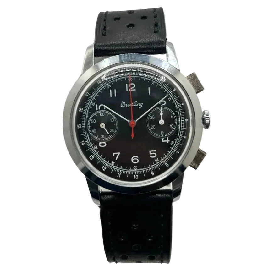 Montre BREITLING "Premier Chronograph" en acier inoxydable et cuir