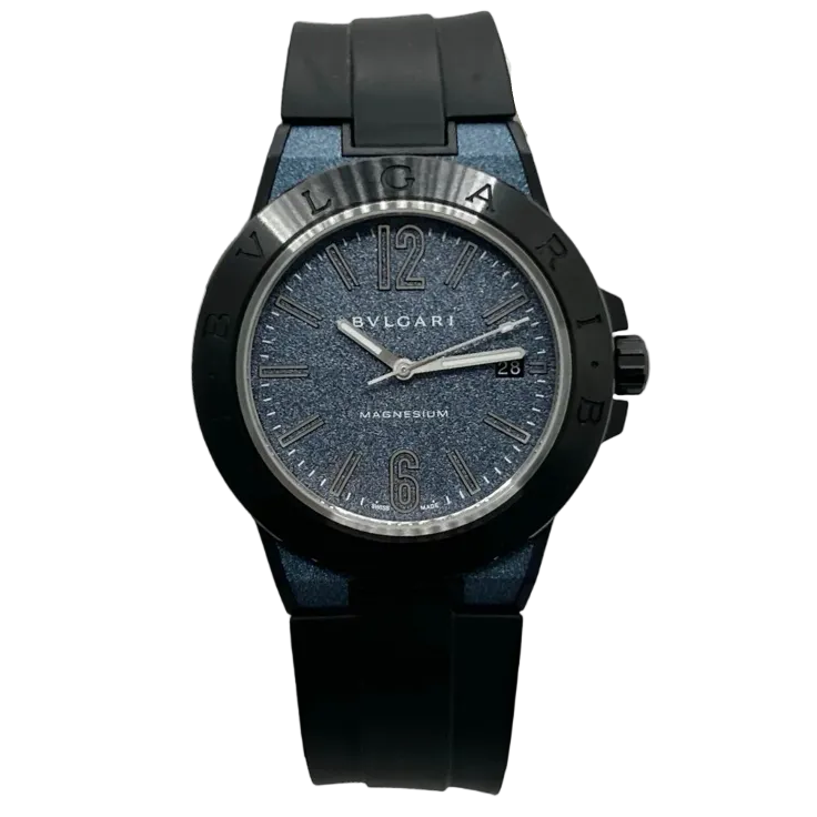 Montre BULGARI "Diagono Magnesium" en caoutchouc