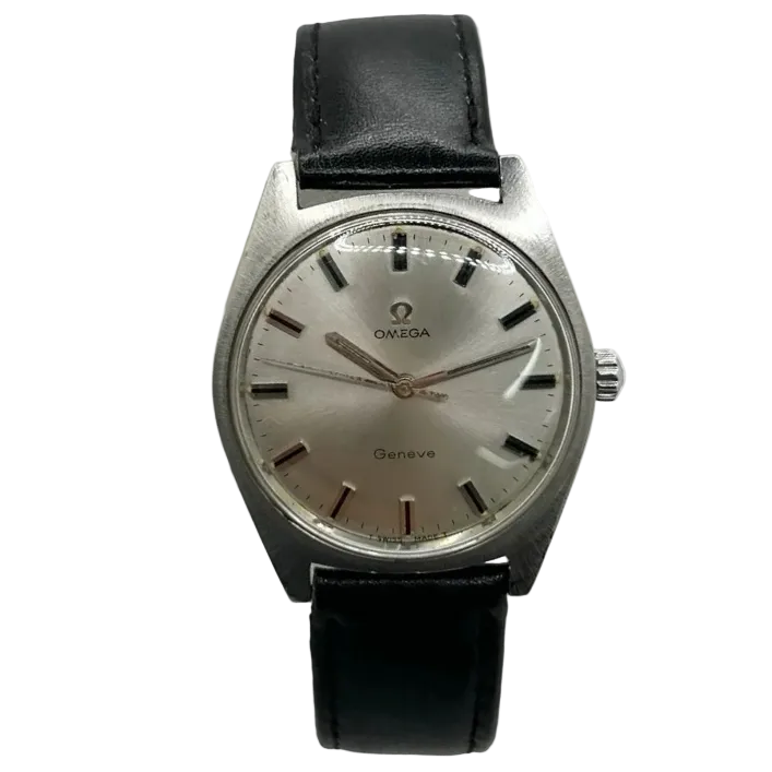 Montre OMÉGA en acier inoxydable et cuir