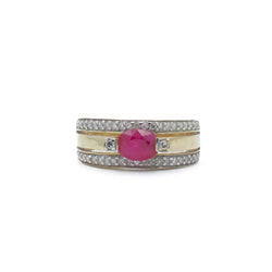 Bague bandeau rubis