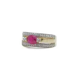 Bague bandeau rubis